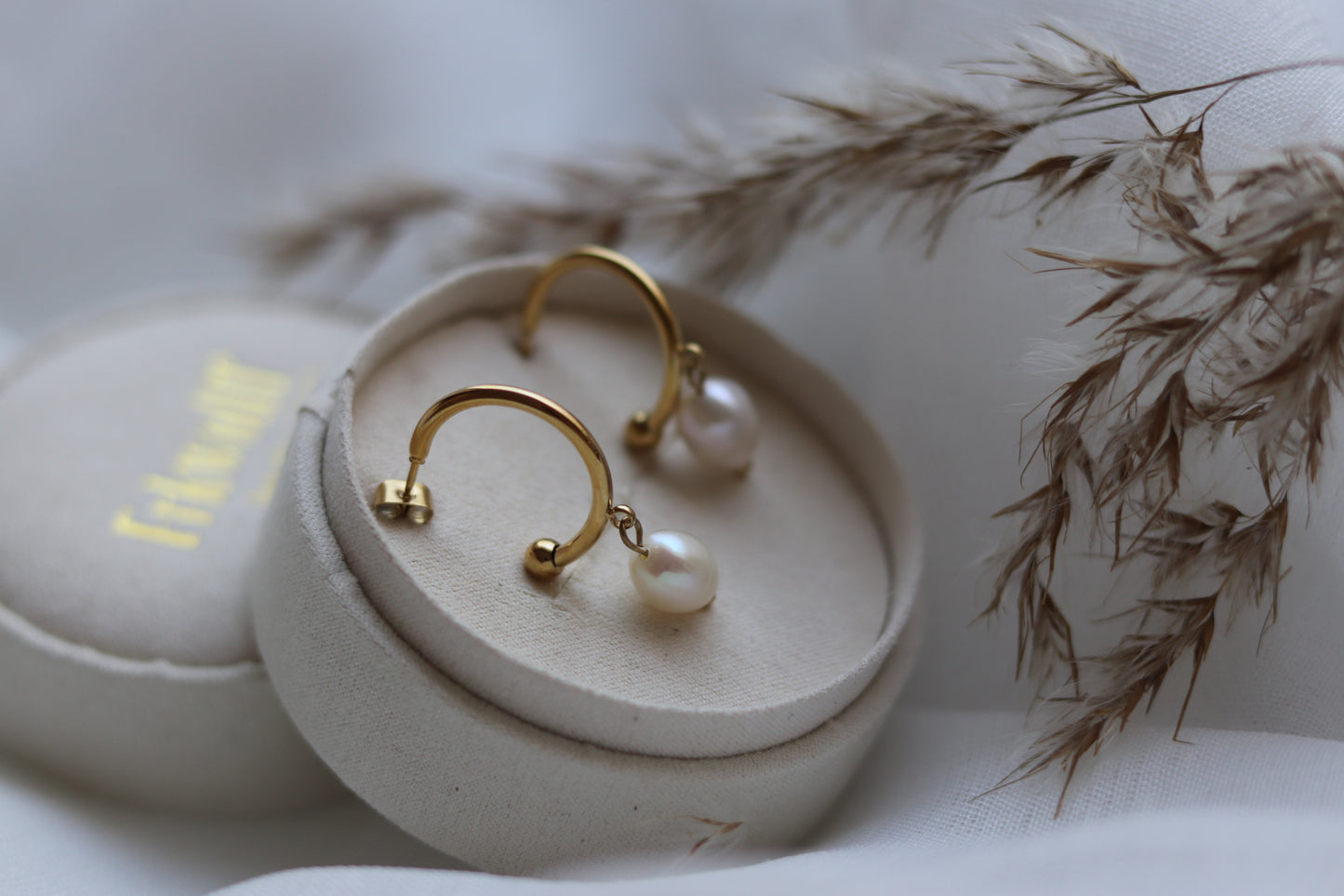 Pearl hoops guld frk wolff