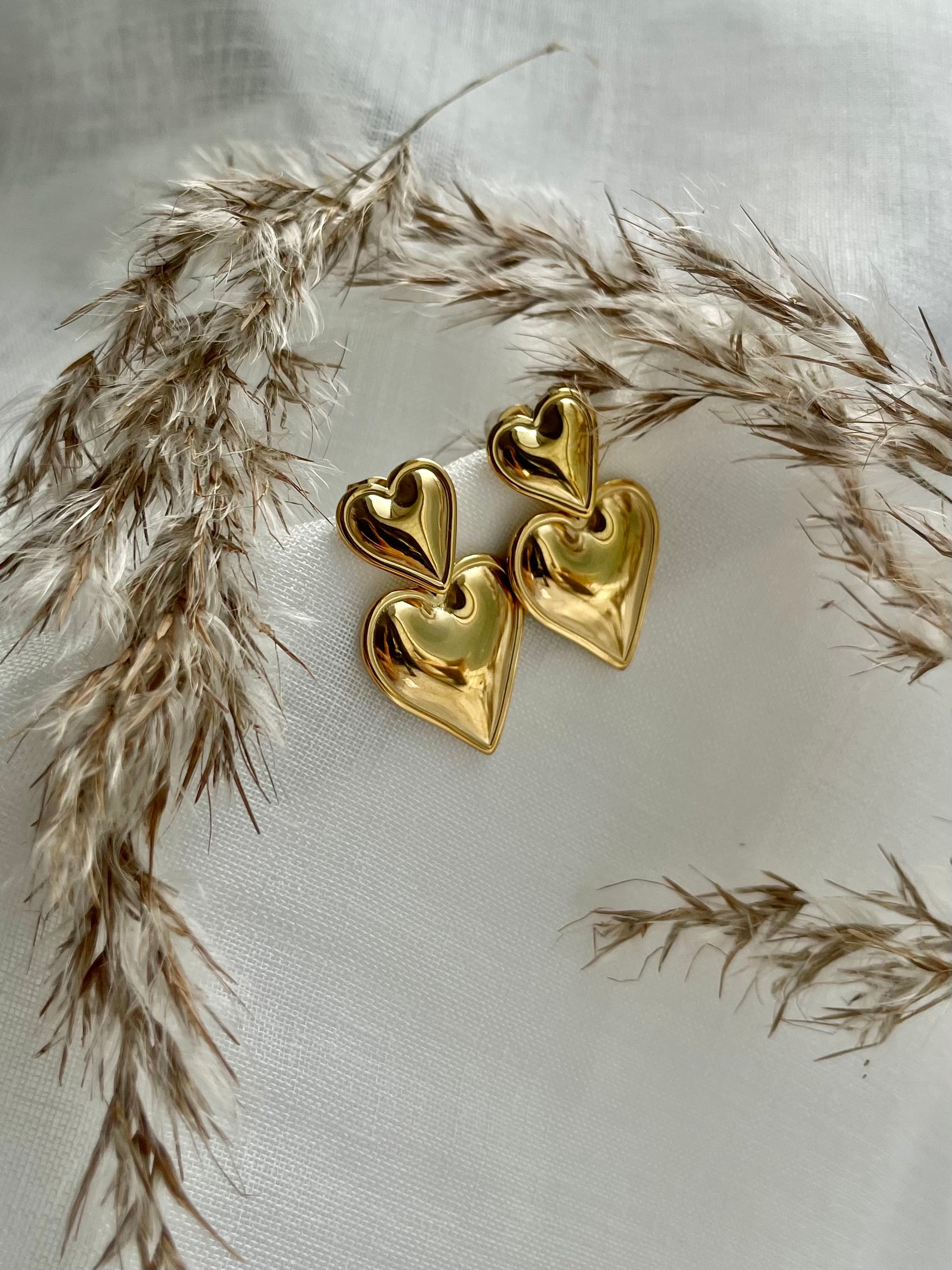 Hjerte chunky øreringe