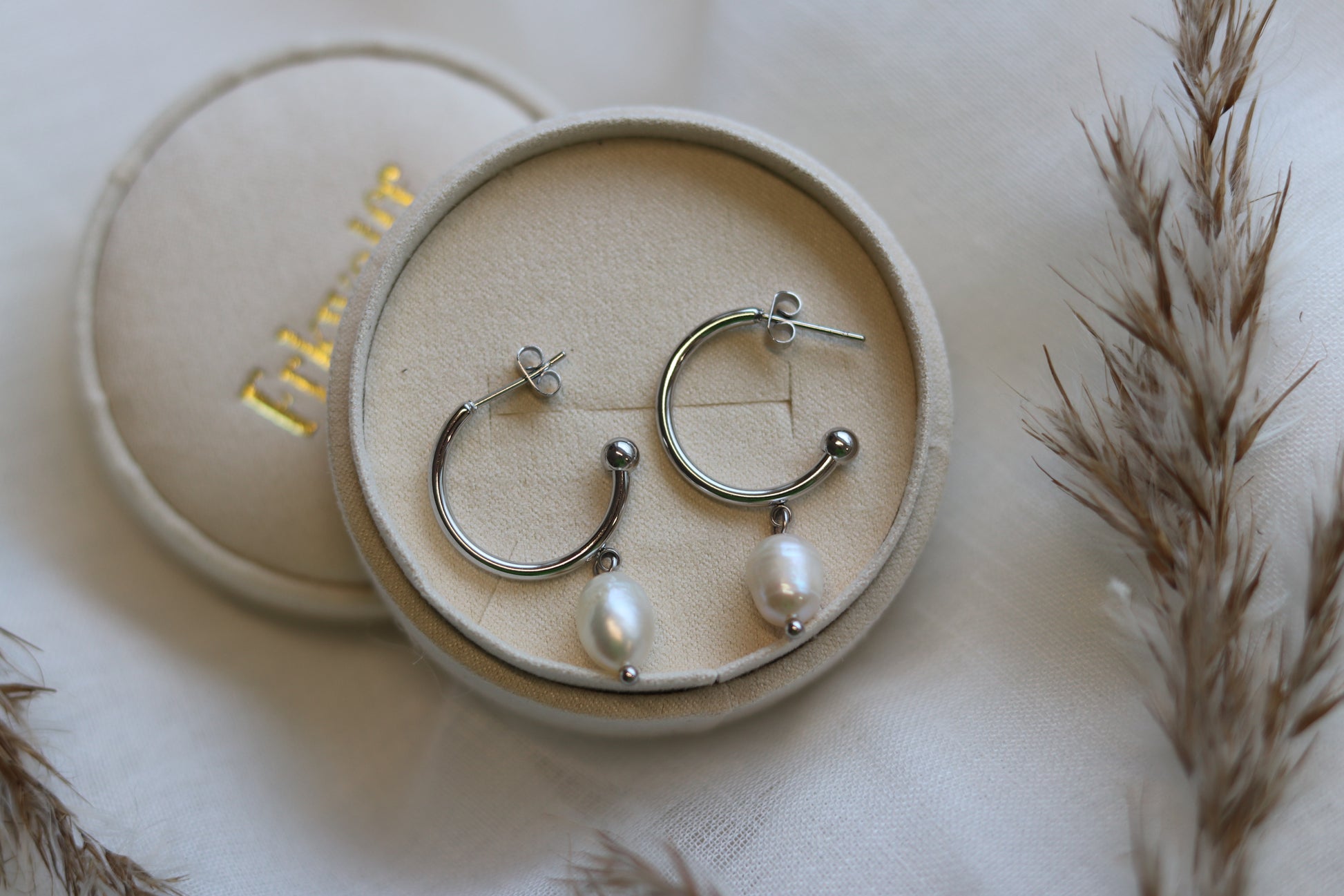 Pearl hoops sølv