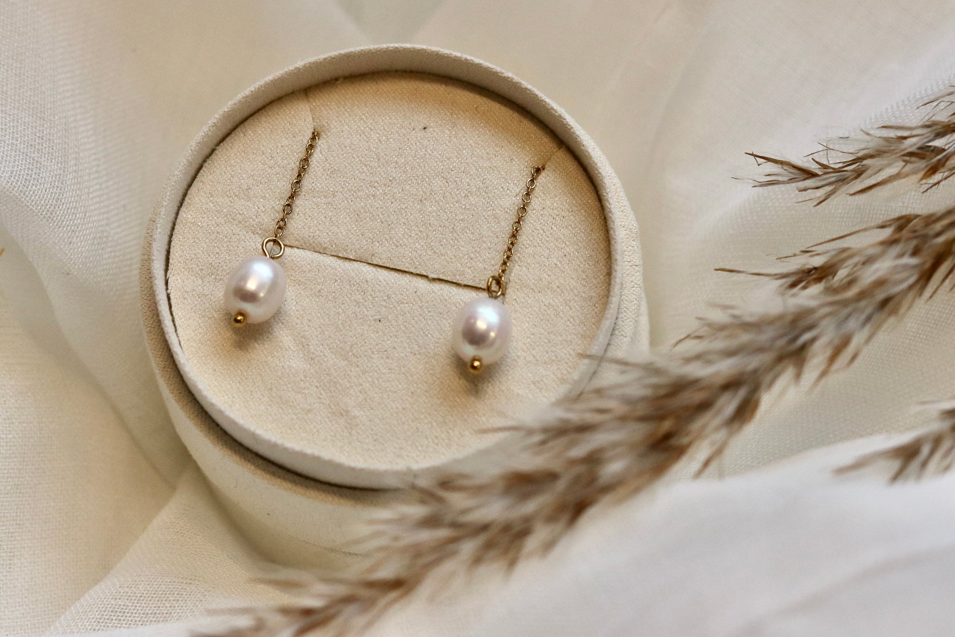 Guld hænge øreringe