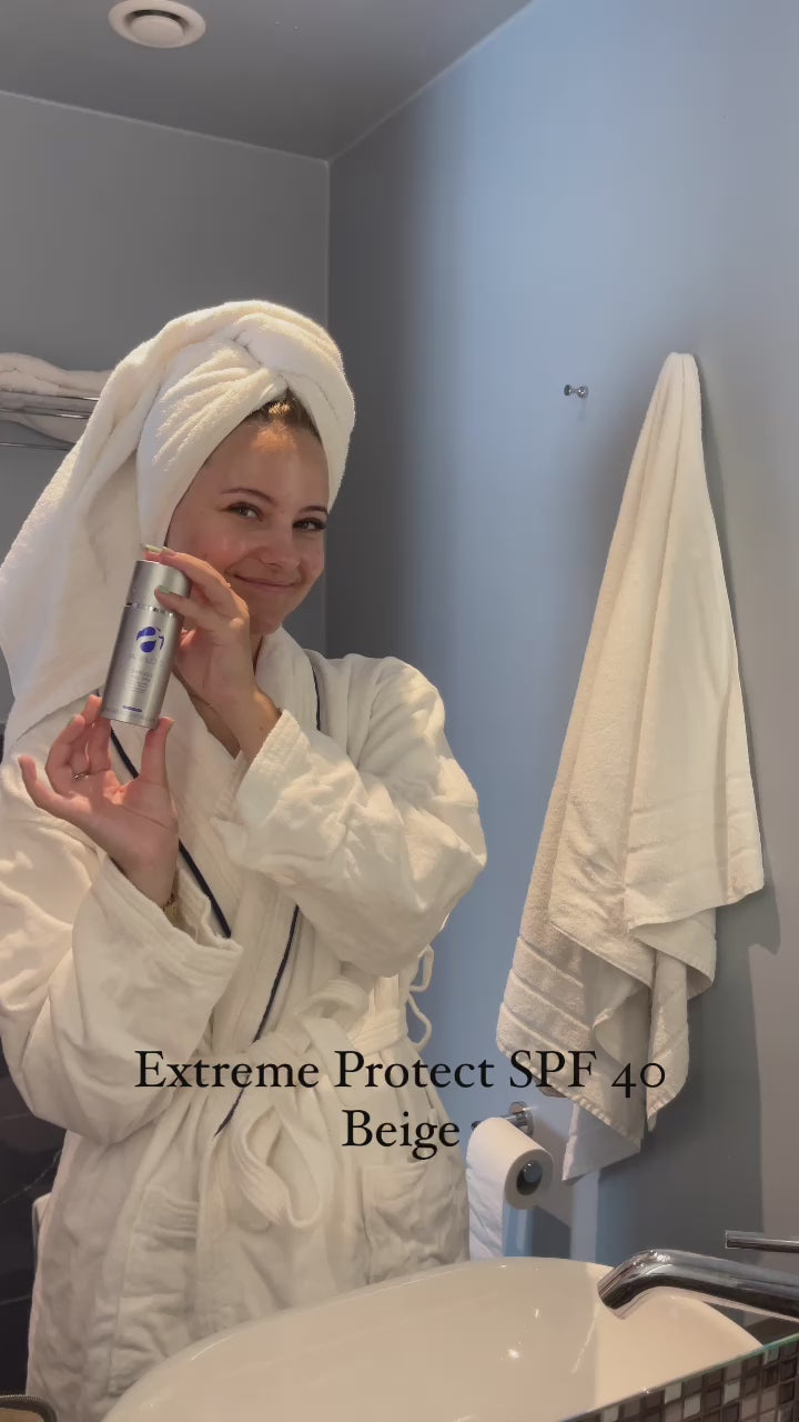 solcreme produkt og anvIS Clinical Extreme Protect SPF 40 Beige - Avanceret solbeskyttelse med let beige farvetone, der beskytter mod UVA/UVB-stråler, forebygger ældningstegn og giver en ensartet hudtone. Ideel til daglig brug og alle hudtyperendelse