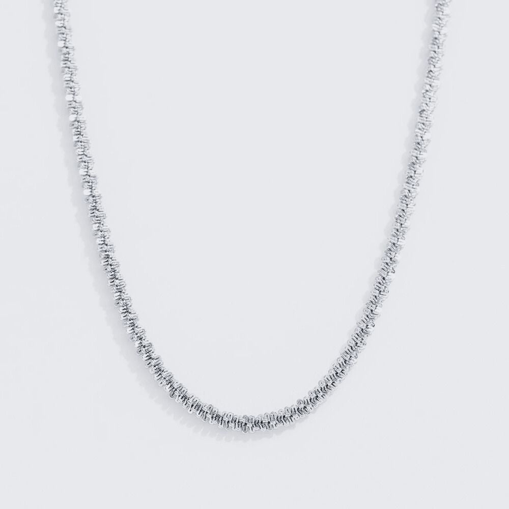 Sølv halskæde close up