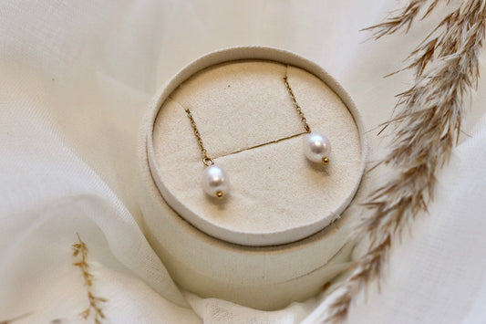 Ferskvandperle øreringe