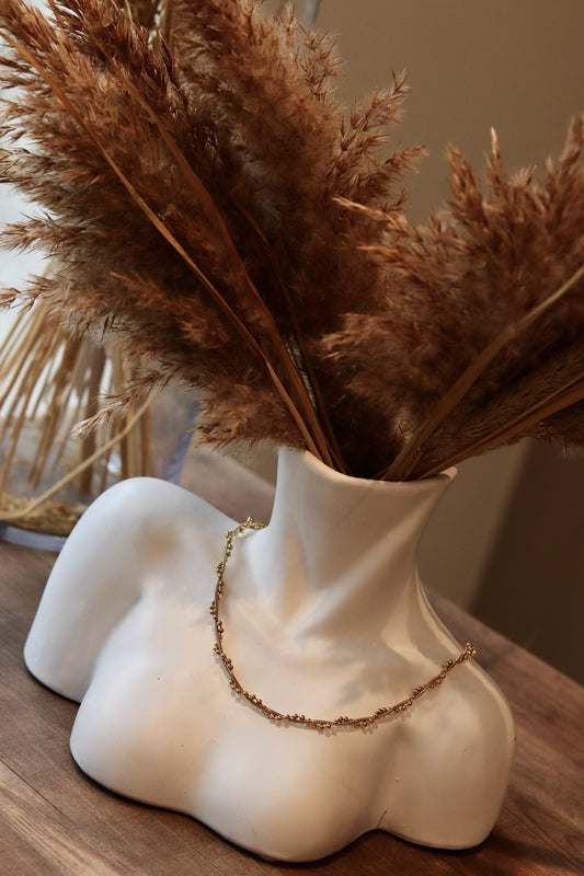 Guld double halskæde