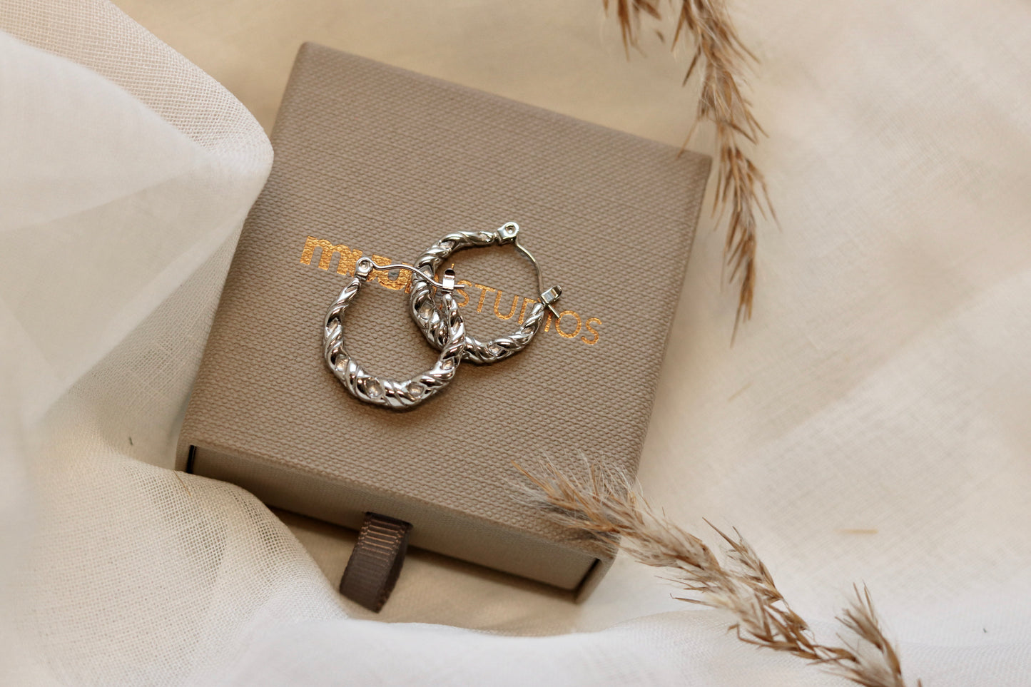 Runde sølv hoops