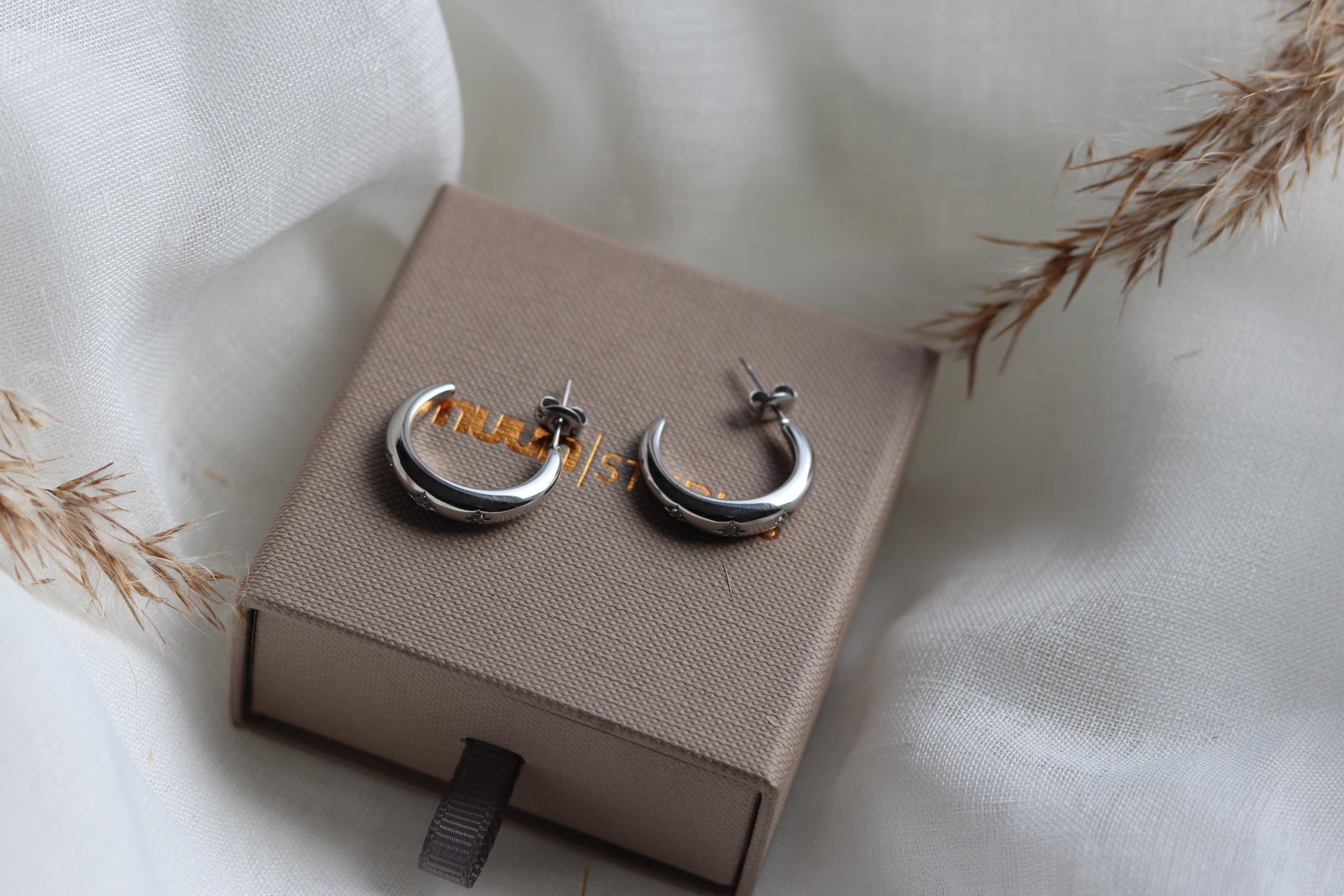 Sølv øreringe fra siden