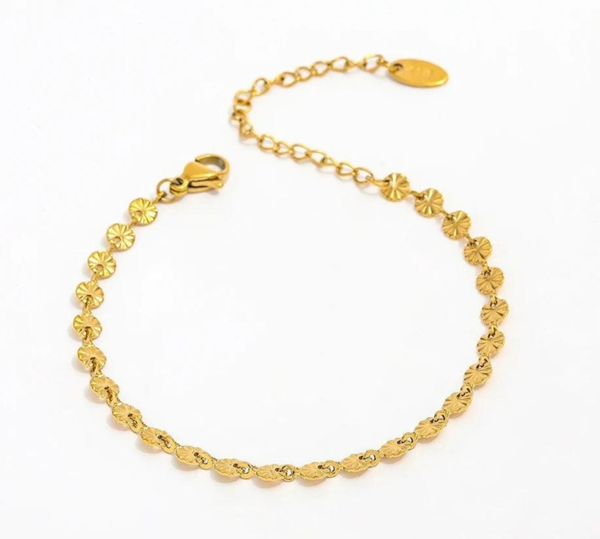 Guld burst dot armbånd