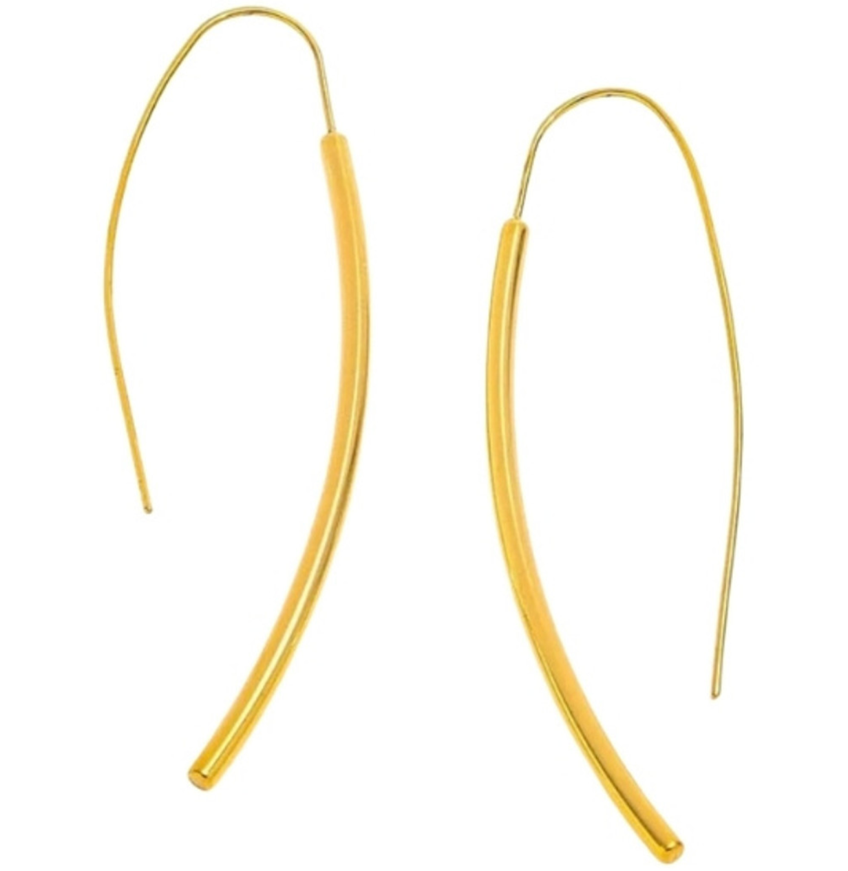 Guld øreringe bue, close up